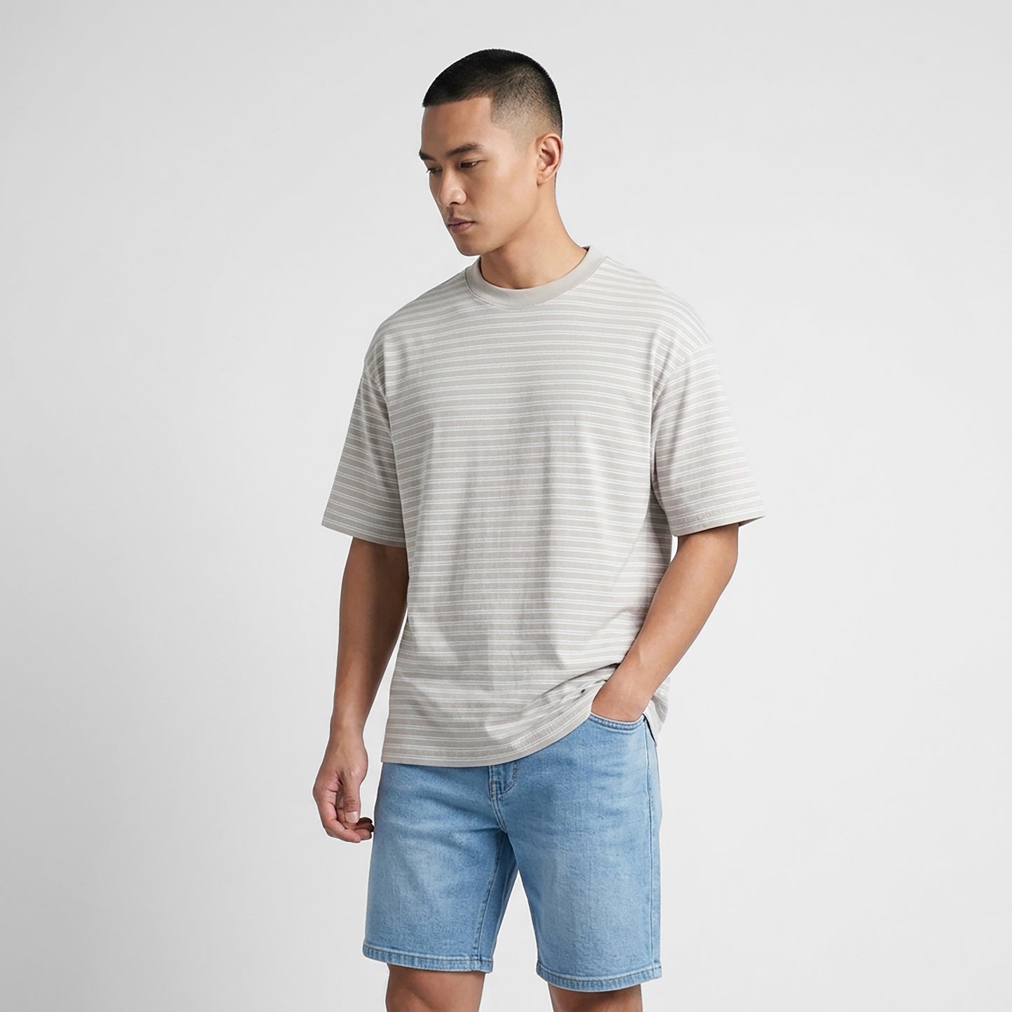 TRIPLE Stripe Boxy Tee (YSS 001)