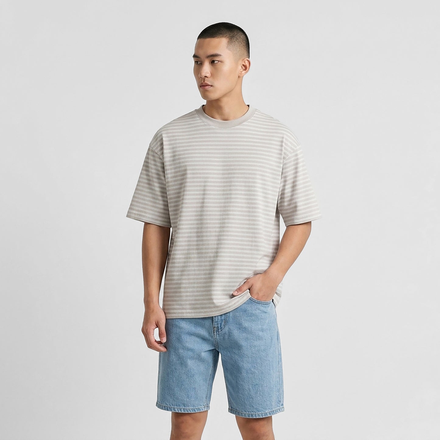 TRIPLE Stripe Boxy Tee (YSS 001)
