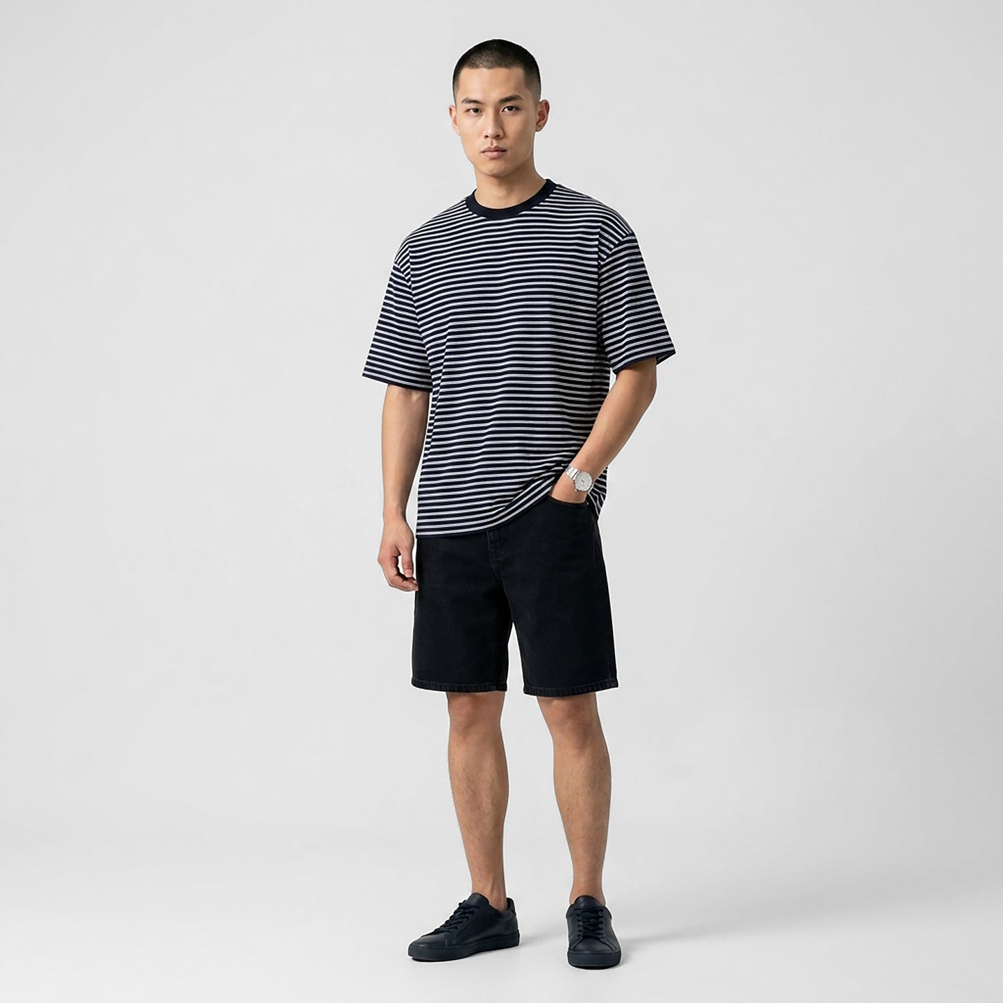 TRIPLE Stripe Boxy Tee (YSS 001)