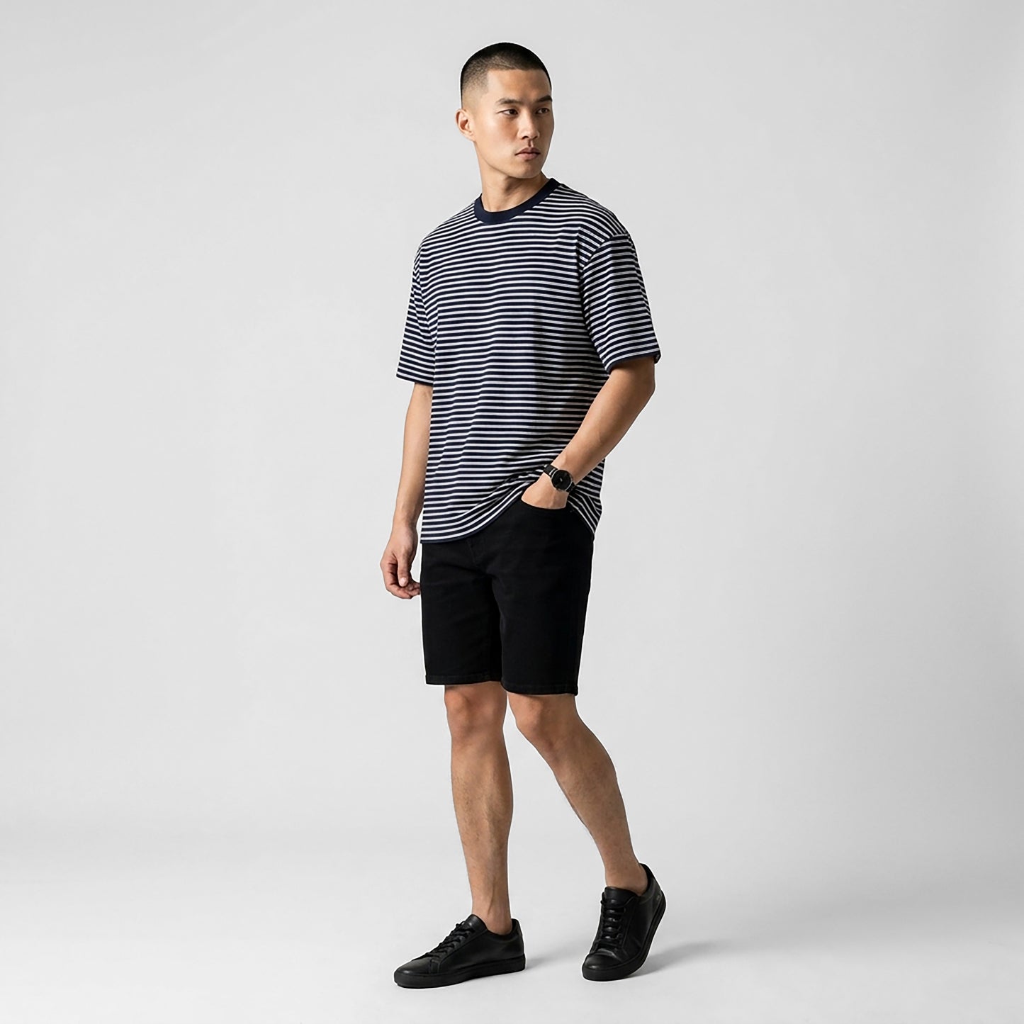 TRIPLE Stripe Boxy Tee (YSS 001)