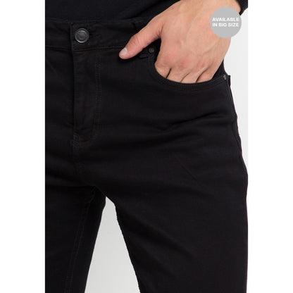 TRIPLE Celana Jeans Regular Slim Super Black Non Stretch (264ZZ 858 23-Super Big Size)