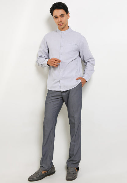 Kemeja Lengan Panjang Slim Fit | LS MC 420 01 - Light Grey