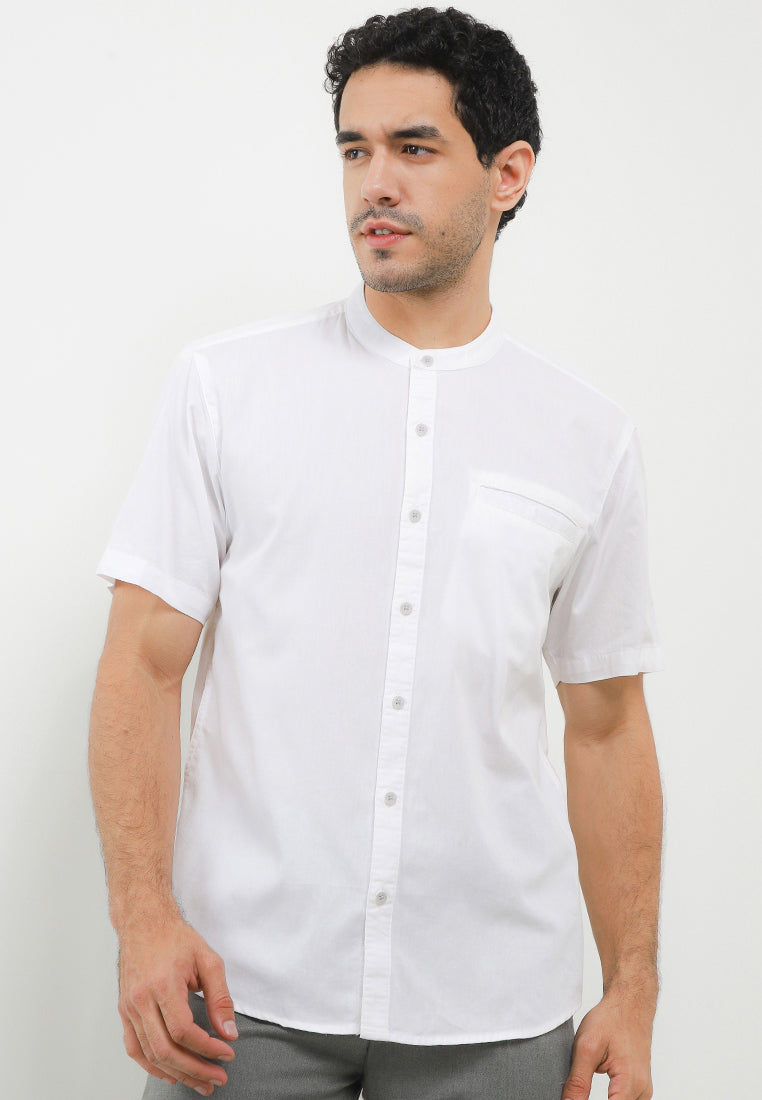 Kemeja Lengan Pendek Slim Fit | SS MC 415 - White