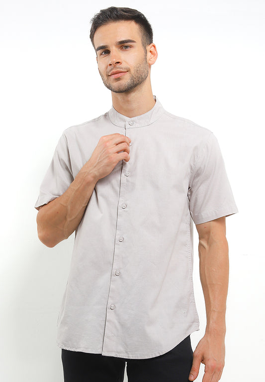 Kemeja Lengan Pendek Slim Fit | SS MC 508 - Cream