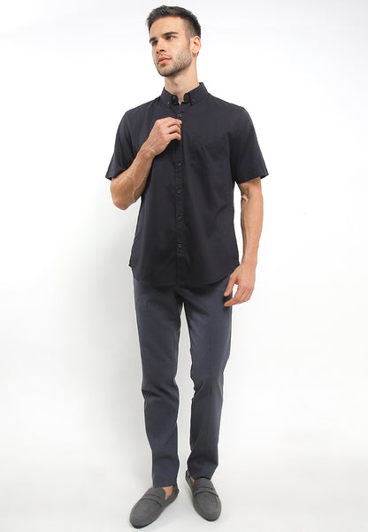 Kemeja Poplin Lengan Pendek Slim Fit | SS 416