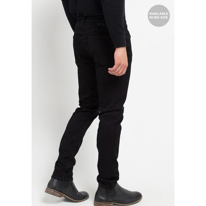 TRIPLE Celana Jeans Regular Slim Super Black Non Stretch (264ZZ 858 23-Super Big Size)
