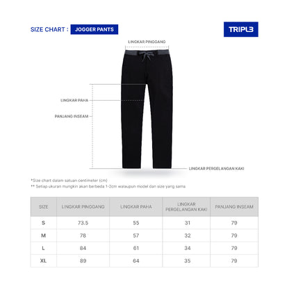 TRIPLE Celana Jogger Pant Slim Fit Stretch (261 828 JG)