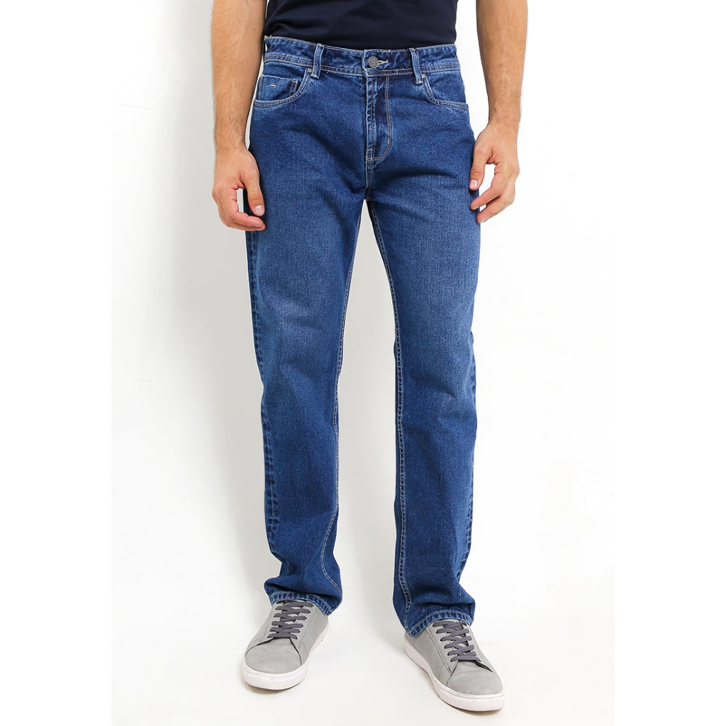 TRIPLE Celana Jeans Regular Fit Medium Wash Non Stretch (191 888 05 BWB)
