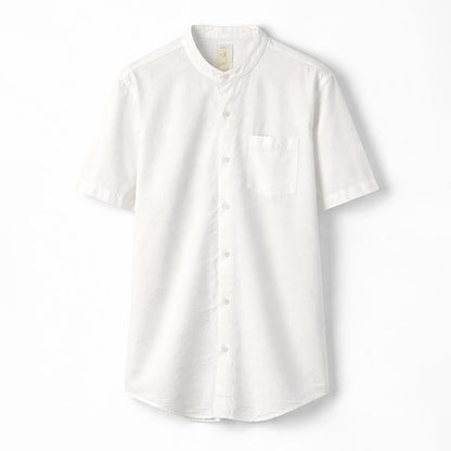 TRIPLE Kemeja Mandarin Pendek Reguler Fit (SS MC 558)