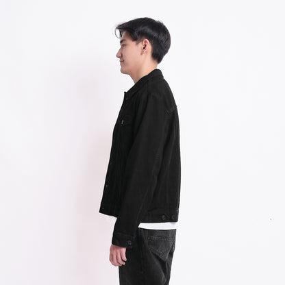 TRIPLE Jaket Denim Slim Fit (JK DNM 555 04 GW)- Hitam Pekat