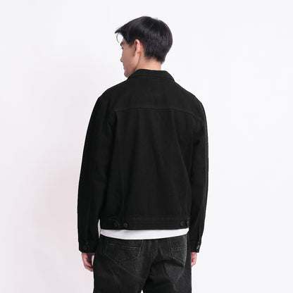 TRIPLE Jaket Denim Slim Fit (JK DNM 555 04 GW)- Hitam Pekat