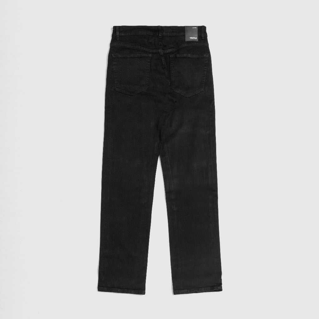 TRIPLE Celana Jeans Reguler Fit Super Black Stretch
