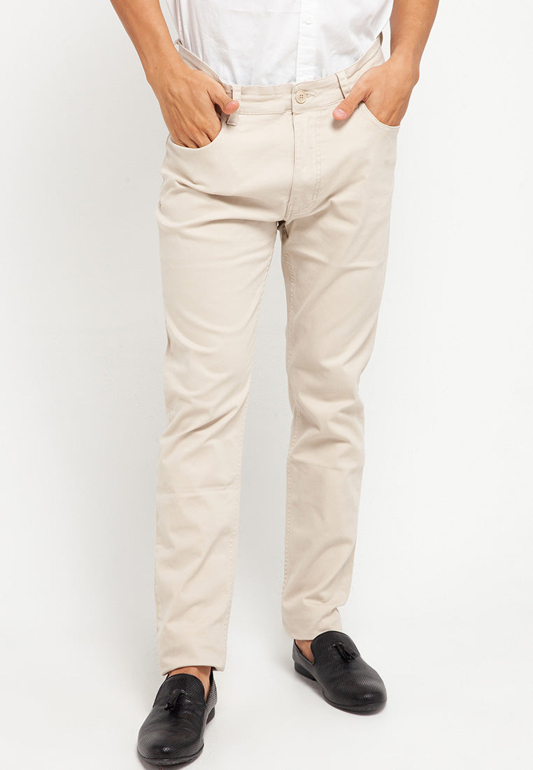 Celana Basic Stretch | 304 828 - Cream