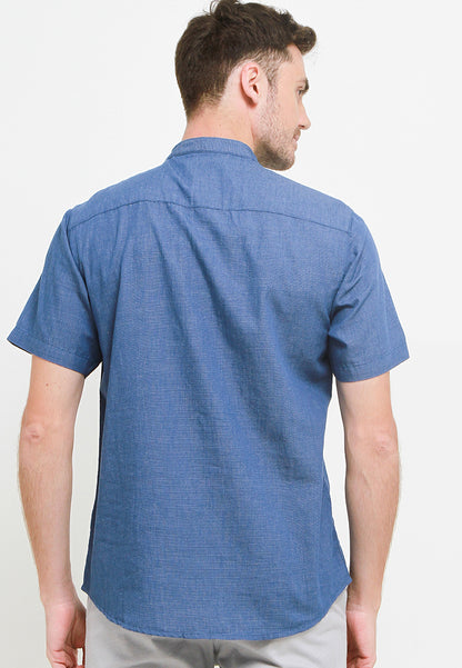 Kemeja Lengan Pendek Slim Fit | SS MC 470 - Navy